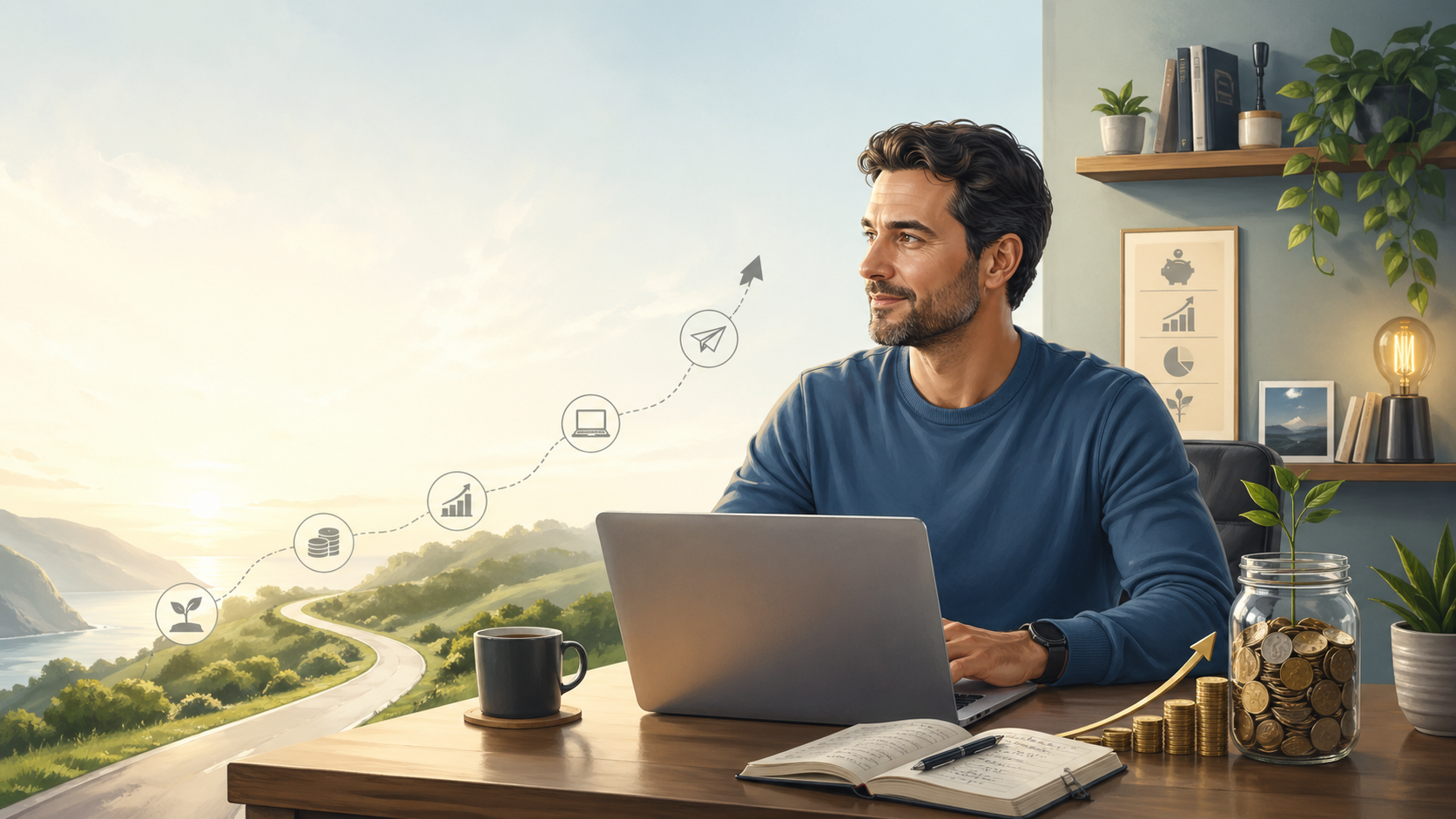 A personal finance blogger planning his journey toward financial freedom